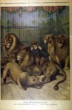 The Countess of X... and her lions at the Folies-Bergères