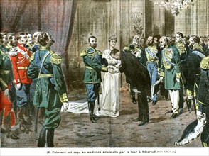 M. Poincaré est reçu en audience solennelle par le Tsar Nicolas II