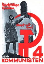 K.P.D. (German Communist Party) poster : "Proletarian woman, fight with us"