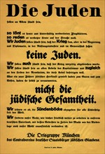 Affiche antisémite, 1919