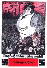 Antisemitic propaganda poster: "The profiteer"