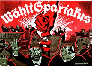 Affiche de propagande des Spartakistes