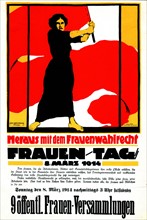 Propaganda poster for women's right to  vote