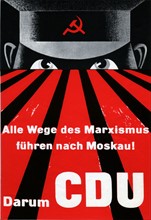 CDU (Christian Democratic Union) anticommunist propaganda poste