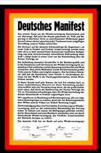 Propaganda poster, manifesto for the rearmament of Germany, 1954