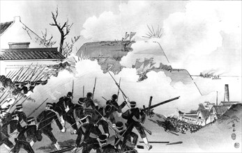 Guerre Sino-japonaise, grand combat dans la ville de Port-Arthur