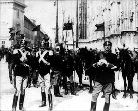 Armée italienne, départ de la cavalerie pour Tripoli