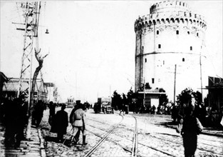 Guerre des Balkans, Salonique (Macédoine), tour construite par les Turcs (chambre de tortures)