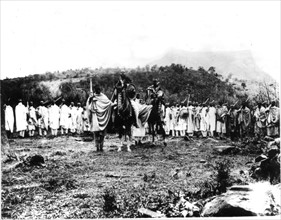 Guerre d'Ethiopie, Seyorem a réuni un grand contingent de guerriers montagnards pour aller lutter contre l'Italie