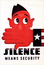Carte postale, propagande appelant la population à se méfier des espions, 1939