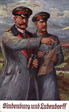 Carte postale de propagande, Hindenburg et Ludendorff, 1915