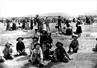 Guerre des Boers, camp de réfugiés à Prétoria, la toilette