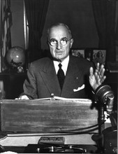 Korean War, President Truman declaring a state of emergency on the radio