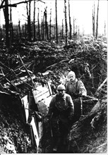 Two soldiers the trenches, Le Four de Paris area, Argonne