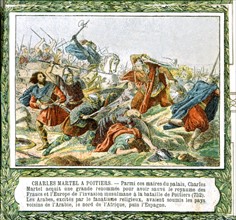 Charles Martel at the battle of Poitiers (732)