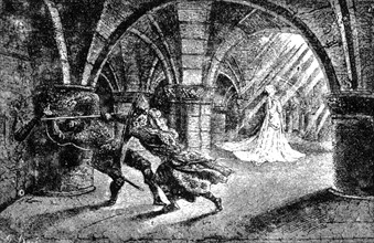 Gustave Doré, dessin pour un "Roman de la Chevalerie"