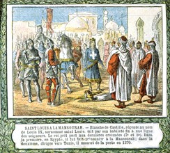 Imagerie populaire, Saint Louis (1214-1270) fait prisonnier à la Mansourah
