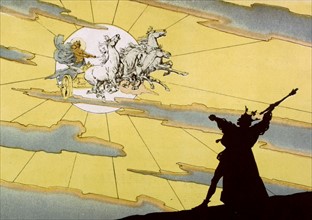 Joel's Dream, Poem and music by Georges Fragerolle, Illustrations by Louis Bombled: The Chariot of the Sun