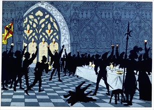 Le rêve de Joël, Poème et musique de Georges Fragerolle, Illustrations de Louis Bombled, Le palais d'azur
