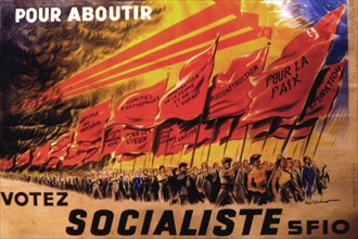 Affiche de propagande électorale du Parti socialiste S.F.I.O.