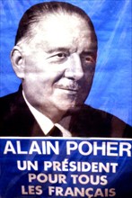 Affiche de propagande électorale pour Alain Poher