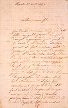 Handwritten letter sent to Arthur Rimbaud