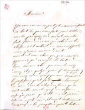 Lettre manuscrite parlant d'Arthur Rimbaud (1854-1891)