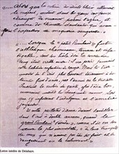 Handwritten letter by Ernest Delahaye discussing Arthur Rimbaud
