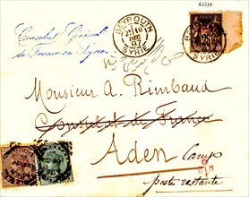 Handwritten letter sent to  Arthur Rimbaud