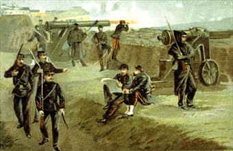 War of1870, Siege of Paris: The Paris  National Guard defending the ramparts