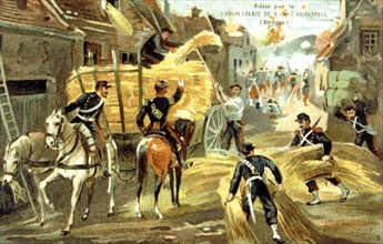Guerre de 1870, Siège de Metz, Combat de Publicité pour le chocolat d'Aiguebelle,Mercy-le-Haut (22 septembre 1870), sortie d'une colonne de ravitaillement