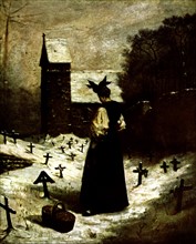 Gustave Doré, Woman in a cemetery