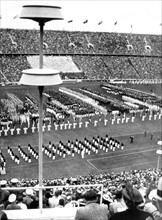 Jeux olympiques de Berlin, Le défilé des nations le jour de l'ouverture, Au 1er plan l'équipe suisse