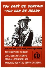 Propaganda poster for the civil defence