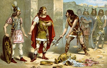 Clovis (Vers 466-511), Roi des Francs (481-511) et le vase de Soissons, Publicité pour le chocolat d'Aiguebelle