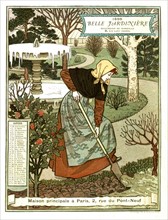 Belle jardinière calendar
Month of January, woman digging a garden