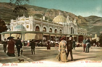 Monte Carlo, the "café de Paris", postcard