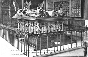 Grave of Jean "the fearless" and Margarethe of Bavaria, postcard