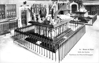 Grave of the dukes of Burgundy, postcard
