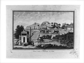 Vue de la ville d'Herculanum (d'après une peinture antique)