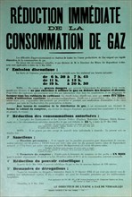 Affiche officielle sur la réduction de la consommation de gaz