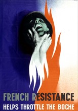 Poster in English in praise of French Resistance