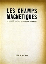 Flyleaf of André Breton and Philippe Soupault's work: "Les champs magnétiques" (The magnetic fields)