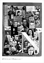 Frontispiece of André Breton's work: "De l'humour noir" (Black humour)