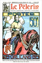 Postage stamp in praise of Joan of Arc -1429/1929. from January 6, 1929