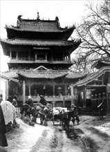 China, monument above a city gate in the Cham-Si
