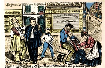 Satirical postcard about the strikes