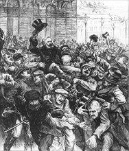 Swain, les membres populaires de l'Assemblée Nationale acclamés dans les rues de Bordeaux, in "The Illustrated London News", 4 mars 1871