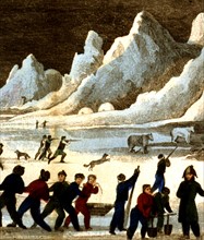 Eskimo family, in "Narrative of a voyage by Captain Ross in the years 1829 to 1833, who discovered a north-west passage from the Eastern to the Western ocean".