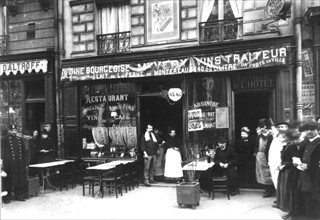 Ravachol affair. Restaurant Very, located 22, boulevard Magenta in Paris (before the explosion of April 22, 1892)